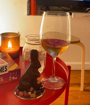 Vegan Easter bunny made first Easter in NYC special. at Sweet Vegan Chocolates in New York City