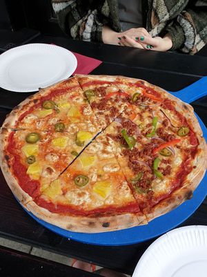 Half half create your own. Soy mince at Crazy Pedro's in Manchester