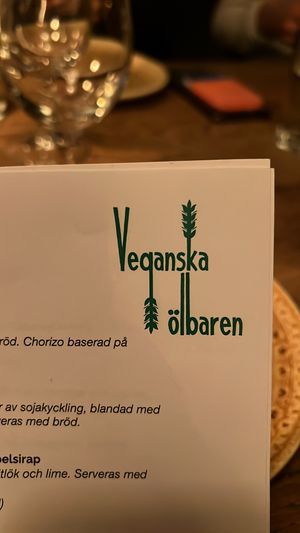 The food is delicious! We (nine animal right activists) were all amazed by the food!   at Veganska Ölbaren in Stockholm