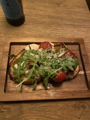 Tuna and cheese - toasted on bread    at Veganska Ölbaren in Stockholm