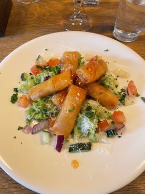 Fried spring rolls.   at Veganska Ölbaren in Stockholm