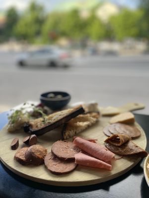 Charcuterie platter for two  at Veganska Ölbaren in Stockholm