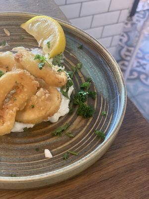 Calamari   at Veganska Ölbaren in Stockholm