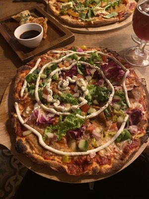 kebap pizza  at Veganska Ölbaren in Stockholm