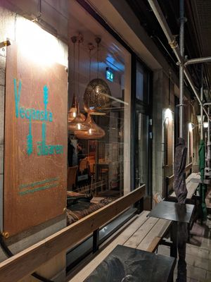 Outside of Veganska ölbaren. at Veganska Ölbaren in Stockholm