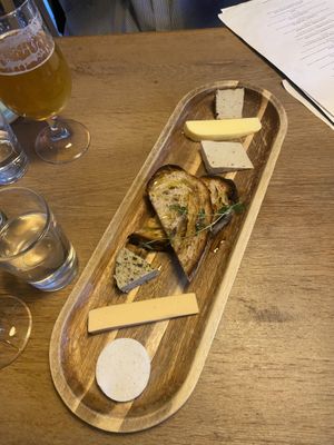 Small cheese board   at Veganska Ölbaren in Stockholm