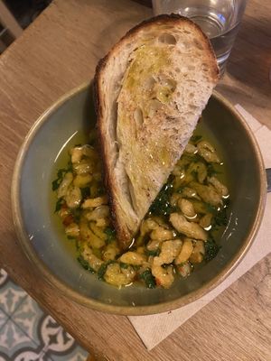 Some shrimp dish - would not recommend  at Veganska Ölbaren in Stockholm