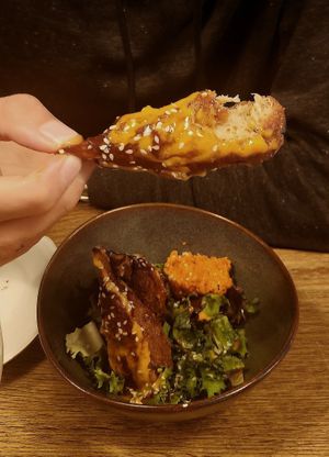 Chicken Drumsticks at Veganska Ölbaren in Stockholm