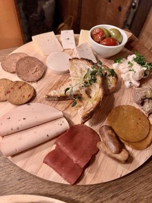 Vegan charcuterie   at Veganska Ölbaren in Stockholm