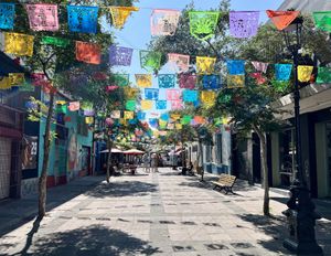 Side street where restaurant is located   at Jia Xiang Tofu in Guadalajara