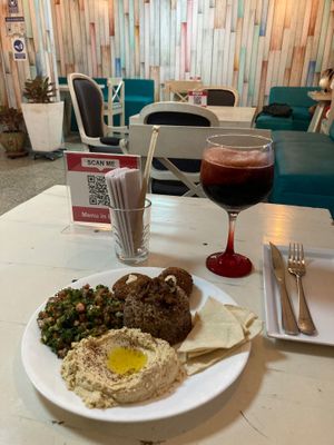 The vegetarian (and vegan) falafel dish at Majito Ali Cocina Libanesa in Santa Marta