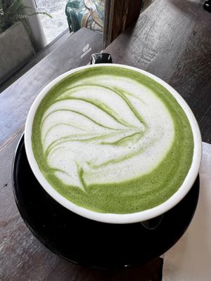 Matcha latte   at Kafka Cafe in Ho Chi Minh City
