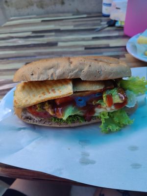 Tofu Avocado sandwich at Sandwich Lady in Koh Tao