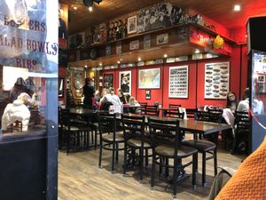 Cosy seating area full of locals and visitors   at The 51st State in Dunoon