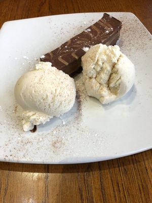 Vegan cheesecake and ice cream was delicious  at The 51st State in Dunoon