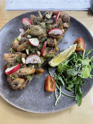 Avocado mushroom toast  at Tamper Specialty Coffee & Brunch in Belgrade