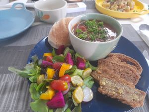 Moroccan chickpea stew at Beyond The Root in Khao Lak