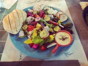 Beetroot and goat cheese salad  at Beyond The Root in Khao Lak