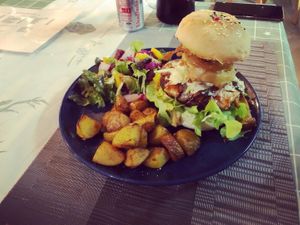 Power burger  at Beyond The Root in Khao Lak