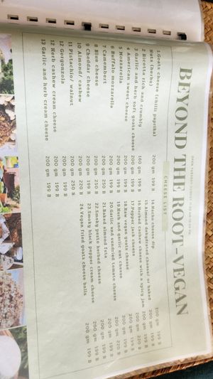 Vegan cheeses made to order at Beyond The Root in Khao Lak