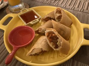 Spring rolls  at Beyond The Root in Khao Lak