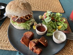 Power burger  at Beyond The Root in Khao Lak