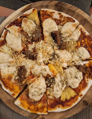 Pizza Hawaii at Beyond The Root in Khao Lak