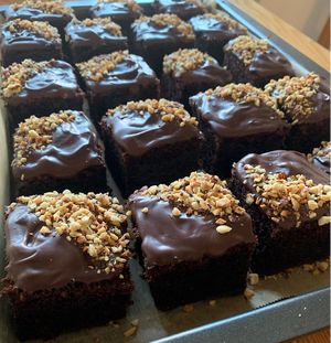 Chocolate cake at Klandestine in Basel