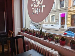 Indoor seating at Klandestine in Basel