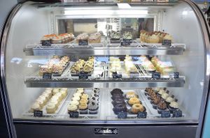 Display case  at Sweet City Cupcakes in St Augustine