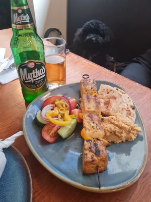 Souvlaki at Yiamas Greek Taverna in Glasgow