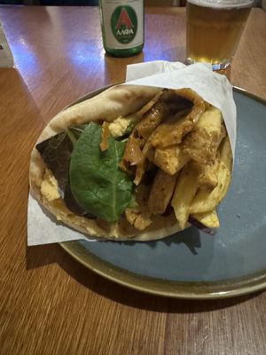 Vegan gyros with Glasgow salad  #Veganuary at Yiamas Greek Taverna in Glasgow