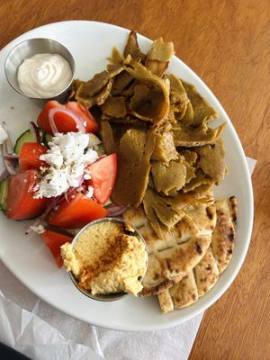 Seitan gyro plate  at Yiamas Greek Taverna in Glasgow