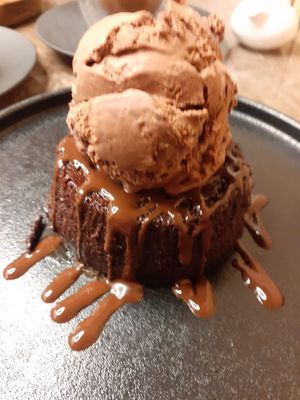 Vegan Cookie dough brownie 😋 at Heavenly Desserts in Newcastle Upon Tyne