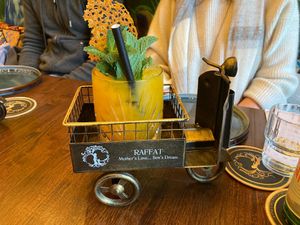 passion fruit cocktail at Raffat in Leuven