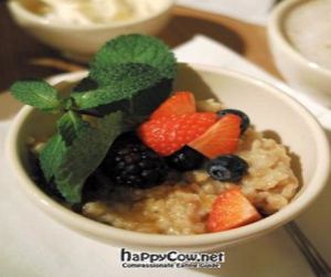 Steel-cut oats (vegan) at Le Pain Quotidien at Le Pain Quotidien in Brussels