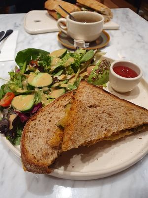 Gardener's croque at Le Pain Quotidien in Brussels