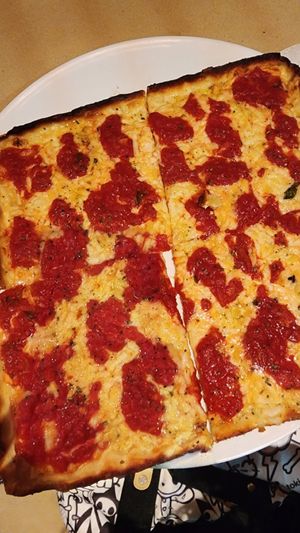 Vegan grandma pie at Umberto's in Lake Grove