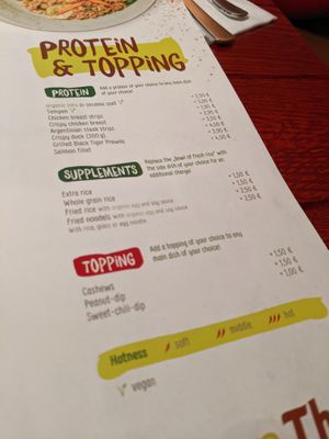 menu at Green Thai in Neu-isenburg