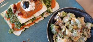 Lasagnes de courgettes at Greens 42 in Alicante