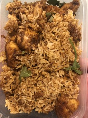 Vegan chicken biriyani  at Nellys Delhi in Wolverhampton
