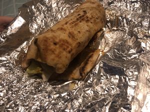 Chicken tikka naan wrap  at Nellys Delhi in Wolverhampton