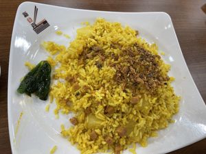 Pineapple fried rice (self added veg)  at e Veg - Marina Square - 益素食 in Central Singapore