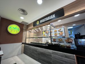 Vegetarian stall at the corner of the food court  at e Veg - Marina Square - 益素食 in Central Singapore