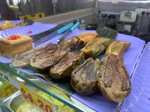 Eggplant at Peranakan Vegetarian in Central Singapore