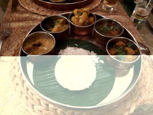 Veganized vegetarian rice dish. at Maharajare in Liege