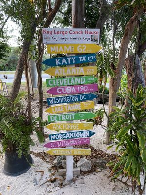 Outdoor decor ￼  at Key Largo Conch House in Key Largo
