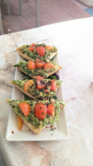 Avocado Toast (with a lot of cilantro) at Key Largo Conch House in Key Largo