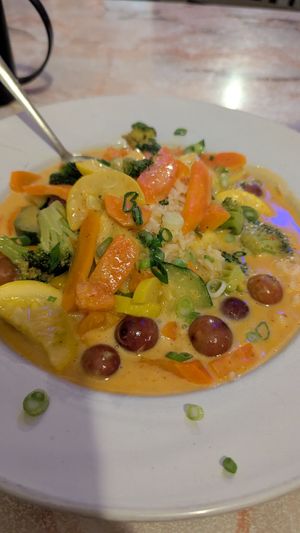 Vegan curry at Key Largo Conch House in Key Largo