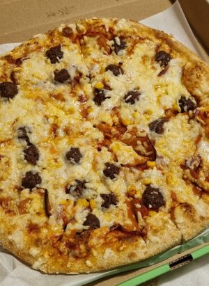 Mighty vegan pizza at Caprinos Pizza in Airdrie